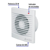 EXTRACTOR DE AIRE DE 5" BLANCO VOLTECK *** OFRECER 1205-BL O INTER5 O TURBO5 ***
