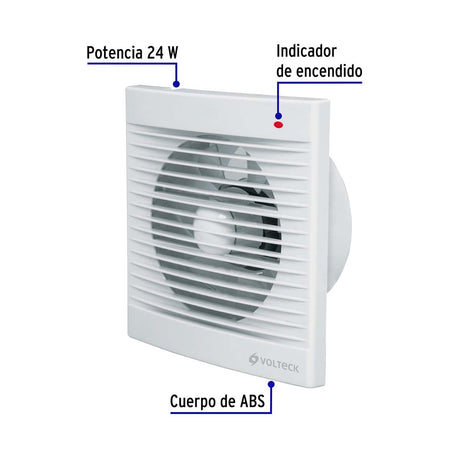 EXTRACTOR DE AIRE DE 6" BLANCO VOLTECK *** OFRECER 1206-BL(ECO) O INTER 6 O TURBO 6 ***