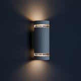 ARBOTANTE 2 LUCES CRISTAL 120W. GU10 GRIS TABUK ***ADIR***