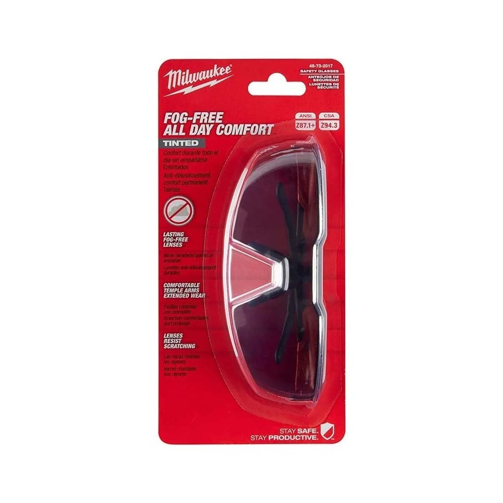 GAFAS DE SEGURIDAD ANTINIEBLA TINTADAS MILWAUKEE