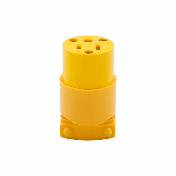 CONECTOR VINIL AMARILLO 2P-3H+T 15A/125V. 4887-BOX  *** OFRECER HBL5969VY O 46120 O LEV722 ***