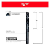 BROCA PARA METAL MADERA Y PVC HSS ACERO DE ALTA VELOCIDAD OXIDO NEGRO 5/8" MILWAUKEE