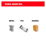 BROCA PARA METAL MADERA Y PVC HSS ACERO DE ALTA VELOCIDAD OXIDO NEGRO 5/8" MILWAUKEE