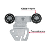 SISTEMA CORREDIZO DOBLE PARA RIEL SUPERIORDE CLOSET HERMEX