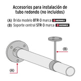 TUBO REDONDO CROMADOPARA CLOSET HERMEX