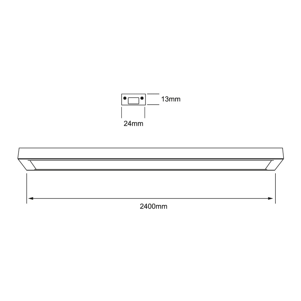 INTERIOR REGLETA LED 48W 4000K NEGRO