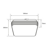 LUMINARIO SOBREPONER TECHO INT. LED 48W/100-240V. 2700-6500K PLAST. BCO. ACAMAR *** EXHIBIDO ***