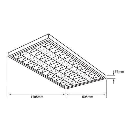 LÁMPARA DE INTERIOR LED TECNOLITE MENEN I PARA SOBREPONER 48W LUZ DE DÍA BASE G5