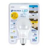 LAMPARA LED 8W. TIPO BULBO 3 TONOS DE LUZ LED-603T 49036 TRUPER