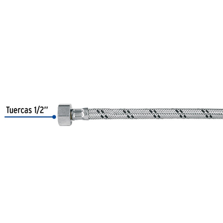 MANGUERA HULE "T" 55 CM ACERO INOXIDABLE USOS GENERALES MCA TRUPER FOSET