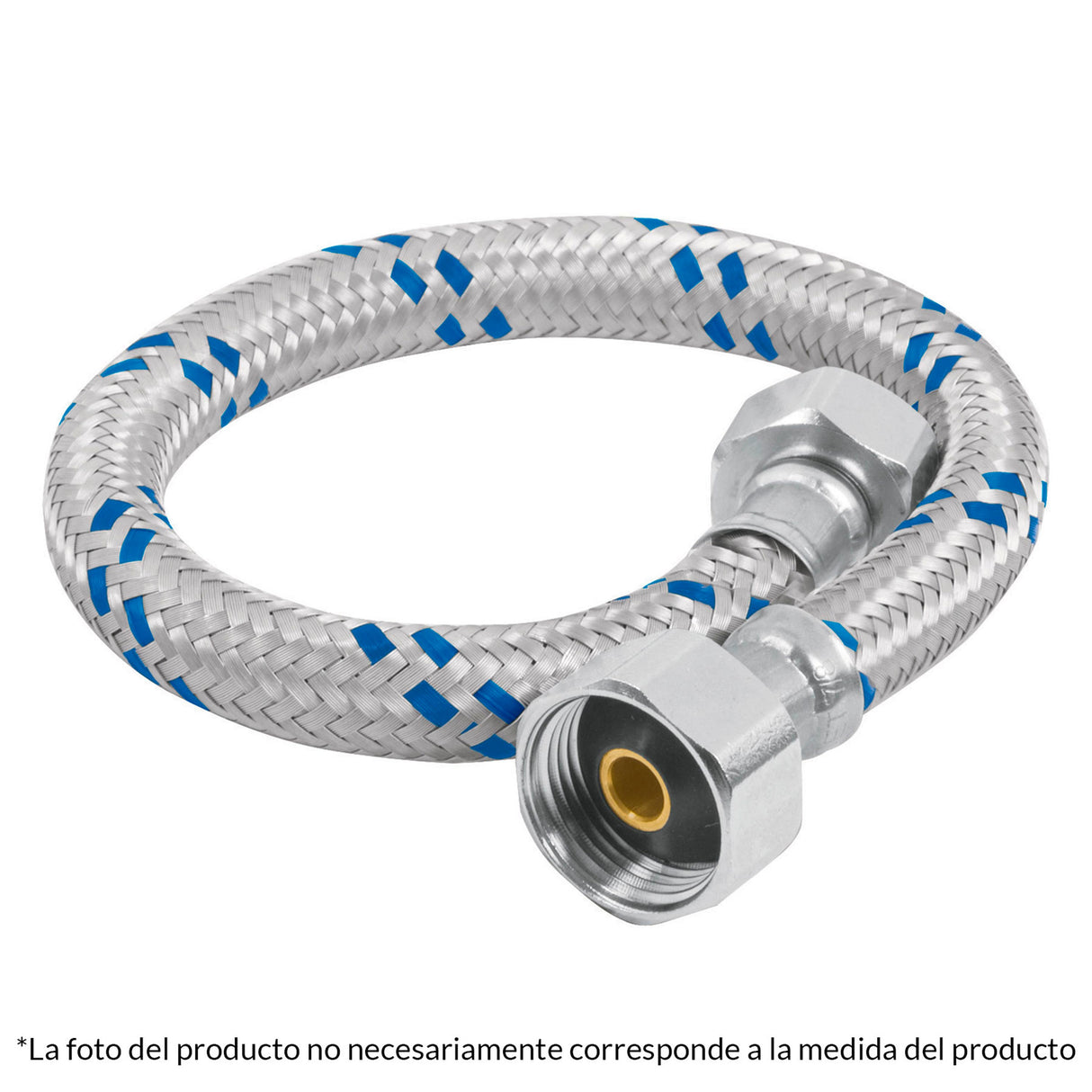 MANGUERA HULE 60CMS. ALUMINIO USO WC 1/2" X 7/8" (12.7X22.2MM) TRUPER CONSTRUCCION