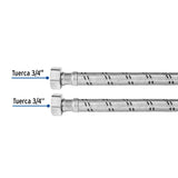 MANGUERA DE HULE 3/4X3/4 40CM ACERO USO GENERAL FOSET