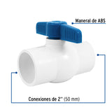VALVULA DE ESFERA DE PVC DE 2" PARA CEMENTAR FOSET