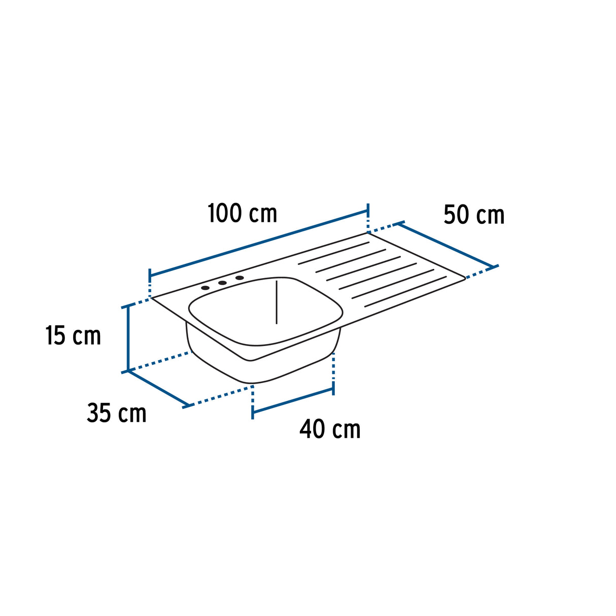 TARJA DE SOBREPONER TINA IZQUIERDA 100 X 50 CM FOSET