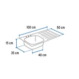 TARJA DE SOBREPONER TINA IZQUIERDA 100 X 50 CM FOSET