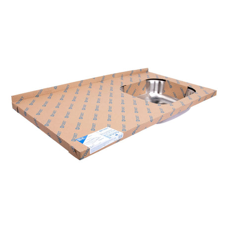 TARJA DE SOBREPONER 100X50X15 TINA DERECHA ACERO INOXIDABLE TRUPER FOSET