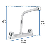 MEZCLADORA P/FREGADERO MANERALES METALICOS CUELLO COBRA BASIC TRUPER FOSET