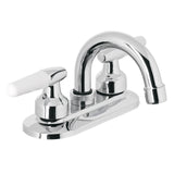 MEZCLADORA 4" PARA LAVABO CUELLO CURVO MANERALES CONO