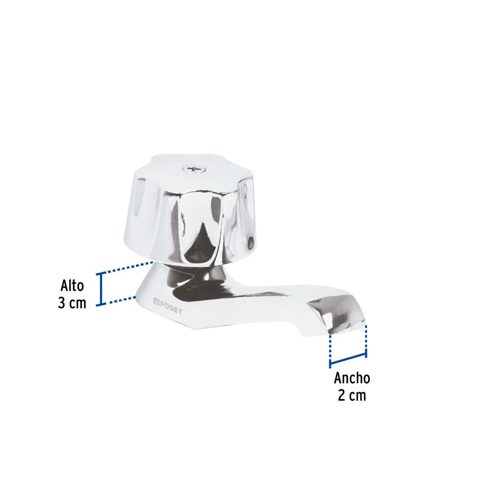 LLAVE INDIVIDUAL PARA LAVABO MANERAL METALICO FOSET