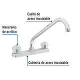 MEZCLADORA 8" P/FREGADERO CUELLO LARGO MANERALES ACRLICO