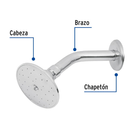 REGADERA REDONDA CABEZA 3-1/2" FOSET AQUA