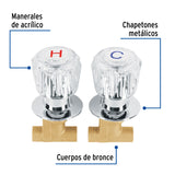 JUEGO 2 LLAVES EMPOTRAR REGADERA SOLDABLES ACRLICO BASIC