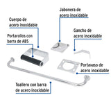 JUEGO ACCESORIOS BAÑO 5 PIEZAS BASIC MCA TRUPER FOSET