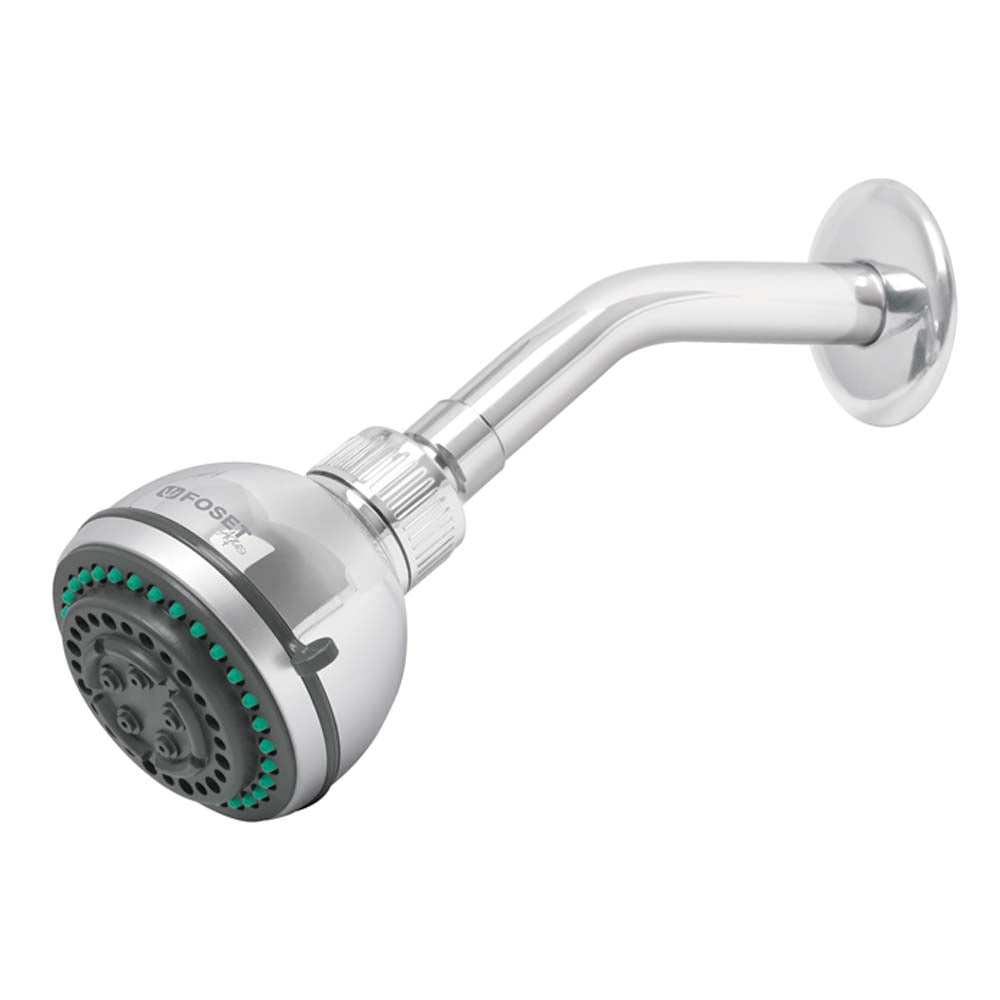 REGADERA PLASTICA 5 FUNCIONES CON BRAZO FOSET AQUA