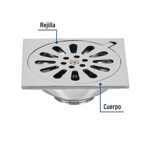 RESUMIDERO DE LATON 4X4 FOSET AQUA