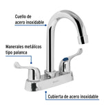 MEZCLADORA PARA LAVABO MANERALES PALANCA CUELLO BAR BASIC MCA TRUPER FOSET