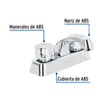 MEZCLADORA PLASTICA LAVABO CUELLO CORTO MANERALES ESTANDAR MCA TRUPER FOSET