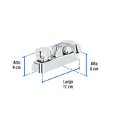 MEZCLADORA PLASTICA LAVABO CUELLO CORTO MANERALES ESTANDAR MCA TRUPER FOSET