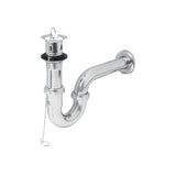 CESPOL P/LAVABO LATON C/CONTRA TAPON Y CADENA CROMO1-1/4" MCA TRUPER FOSET