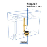 VALVULA DE DESCARGA DE LATON PARA TANQUE BAJO MCA TRUPER FOSET***HAE2025***