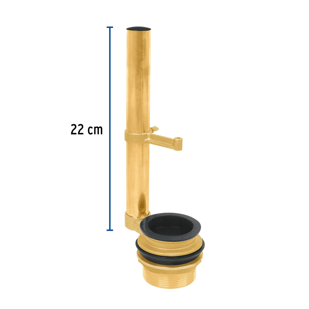 VALVULA DE DESCARGA DE LATON PARA TANQUE BAJO MCA TRUPER FOSET***HAE2025***