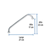 MEZCLADORA LARGA 8" P/FREGADERO MANERALES HEX CART CERAMICO