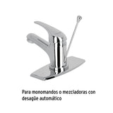 CONTRA P/LAVABO C/REBOSADERO Y SIST AUTOMATICO CROMO 1-1/4 MCA TRUPER FOSET