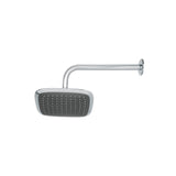 REGADERA CUADRADA PLATO ANCHO 8" BRAZO INOX A MURO FOSET AERO