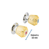 JUEGO DE 2 MANERALES DE ACRILICO REGADERA AMBAR BASIC MCA TRUPER FOSET