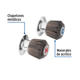 JUEGO DE 2 MANERALES DE ACRILICO REGADERA HUMO BASIC MCA TRUPER FOSET *** OFRECER HG ***