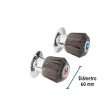 JUEGO DE 2 MANERALES DE ACRILICO REGADERA HUMO BASIC MCA TRUPER FOSET *** OFRECER HG ***