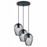 LUMINARIO COLGANTE 3 LUCES OVAL E26 3X60W MAX 120V NEGRO NEWTOWN
