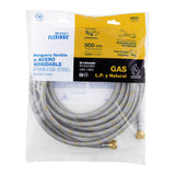 MANGUERA HULE 3/8" X 3/8" 500CMS. ACERO INOX. P/TANQUE DE GAS FGA-50X 49520 TRUPER