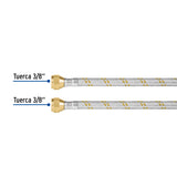 MANGUERA HULE 3/8" X 3/8" 500CMS. ACERO INOX. P/TANQUE DE GAS FGA-50X 49520 TRUPER