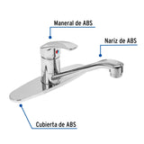 MONOMANDO PARA FREGADERO CUERPO DE PLASTICO BASIC MCA TRUPER FOSET