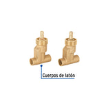 JUEGO 2 LLAVES EMPOTRAR SOLDABLES CERAMICO DE 1/4 VUELTA MCA TRUPER FOSET