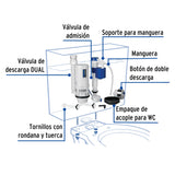 JUEGO DE ACCESORIOS PARA WC CON SISTEMA DUO MCA TRUPER FOSET