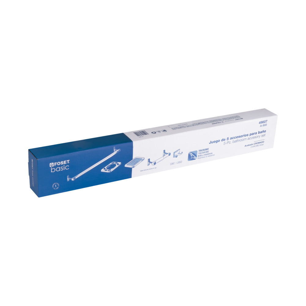 JUEGO ACCESORIOS PARA BAÑO 5 PIEZAS FOSET BASIC MCA TRUPER