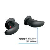 JUEGO DE 2 MANERALES GRANDES PALANCA NEGRO MATE FOSET AQUA