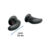 JUEGO DE 2 MANERALES GRANDES PALANCA NEGRO MATE FOSET AQUA